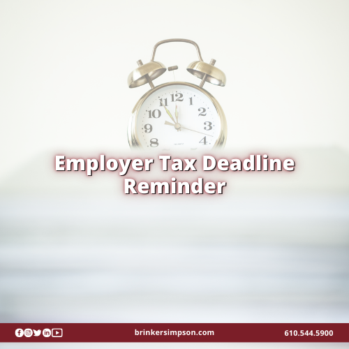 Employer Tax Deadline Reminder