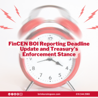 FinCEN BOI Reporting Deadline Update and Treasury’s Enforcement Stance