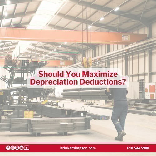 Maximize Depreciation Deductions on Your 2025 Tax Return | Brinker Simpson