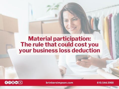 Material participation: The rule that could cost you your business loss deduction&nbsp;