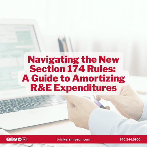 Navigating the New Section 174 Rules: Amortizing R&E Expenditures