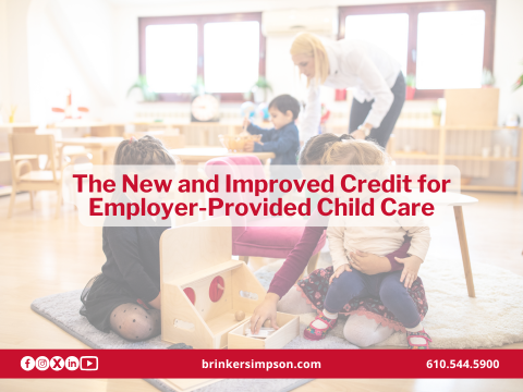 The New and Improved Credit for Employer-Provided Child Care