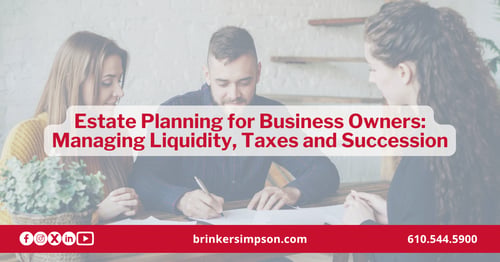 Business owner reviewing succession and estate planning documents with an advisor