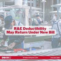 R&E Deductibility May Return Under New Bill