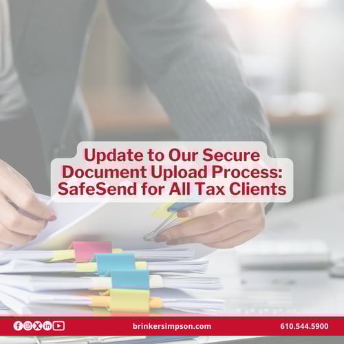 Update to Our Secure Document Upload Process: SafeSend for All Tax Clients