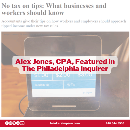 Alex Jones, CPA, Featured in The Philadelphia Inquirer