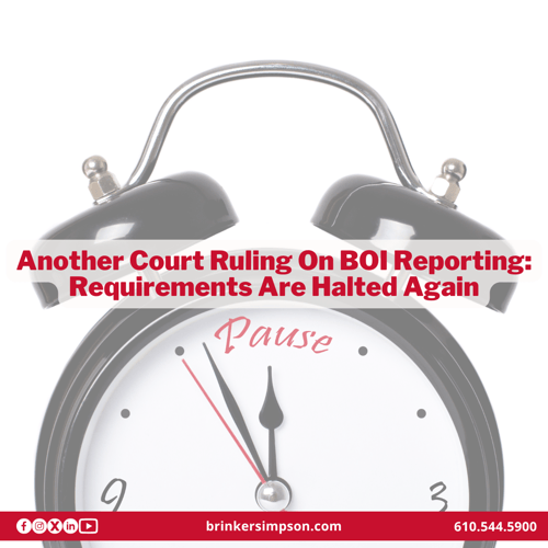 BOI Reporting: Requirements Are Halted Again