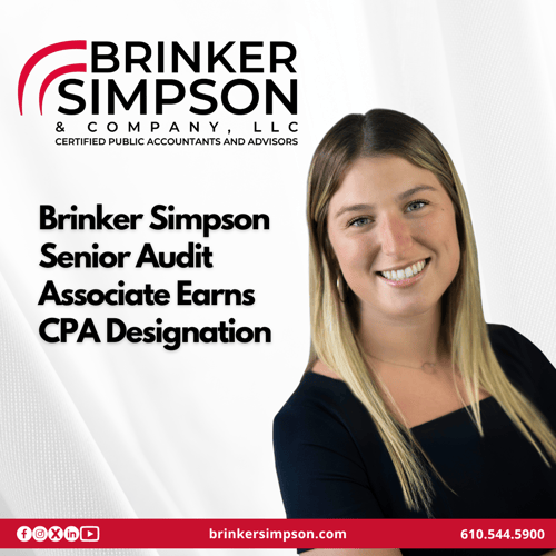 Brinker Simpson Senior Audit Associate Earns CPA Designation