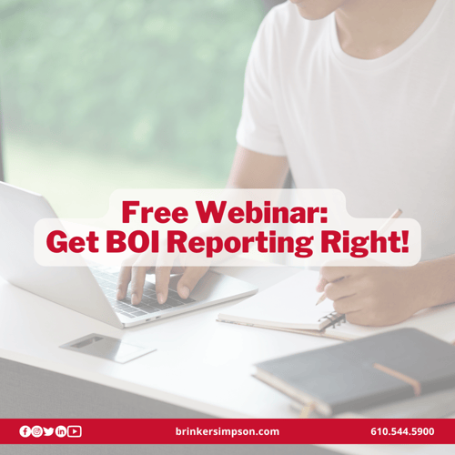 Free Webinar: Get BOI Reporting Right!