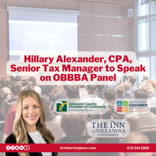 Hillary Alexander, CPA, Senior Tax Manager, to Speak on OBBBA Panel