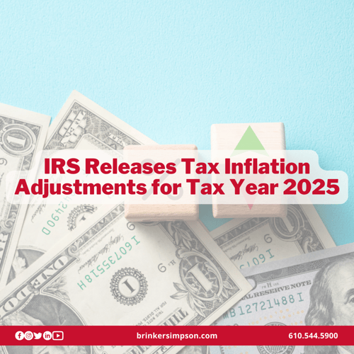 IRS Releases Tax Inflation Adjustments for Tax Year 2025