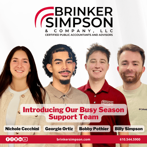 Brinker Simpson Welcomes Busy Season Support Team