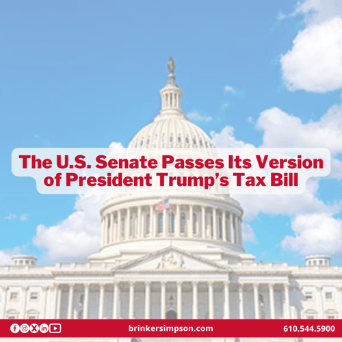The U.S. Senate Passes Its Version of President Trump’s Tax Bill