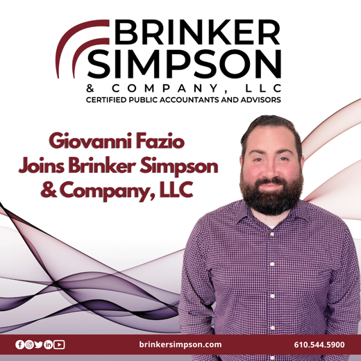 Giovanni Fazio Joins Brinker Simpson & Company, LLC