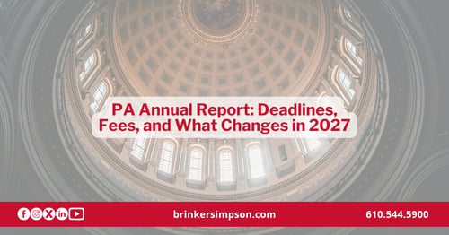 Pennsylvania business owner reviewing annual report filing deadlines