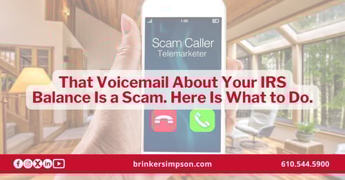 IRS voicemail scam warning for taxpayers in Greater Philadelphia